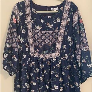 NWT Blue floral dress Wren & Ivory